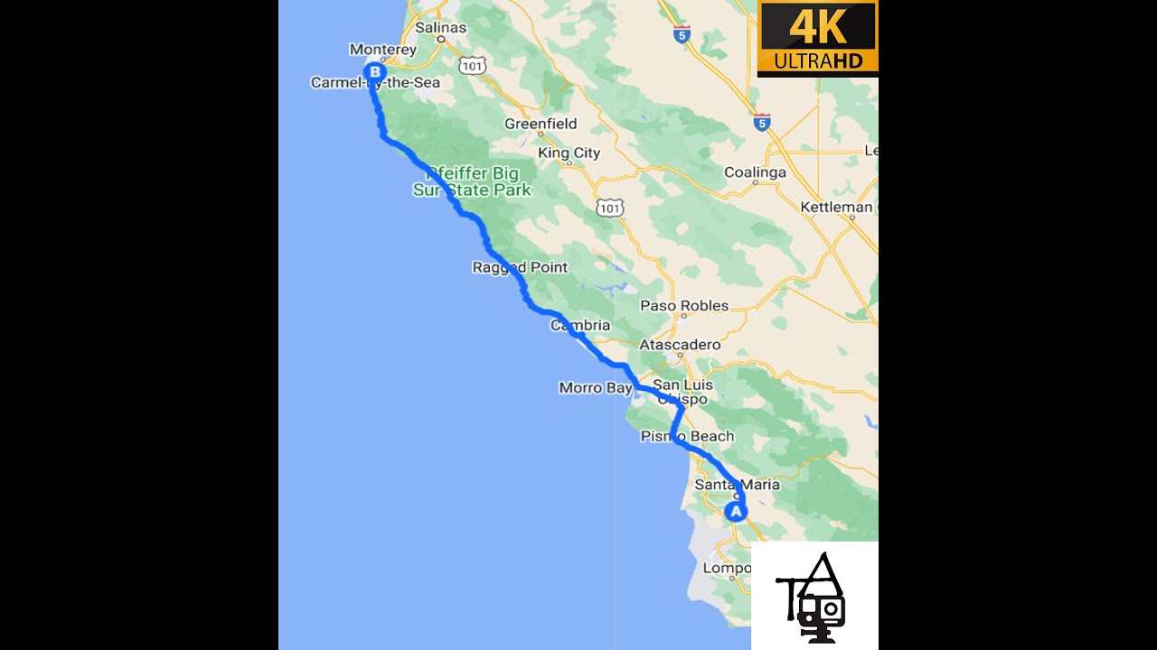 Pacific Coast Highway: Santa Maria to Big Sur in 4K - YouTube