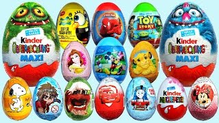 20 Surprise Eggs!!! Disney CARS Marvel Spider Man SpongeBob Hello Kitty Party Animals LittlestPetSh