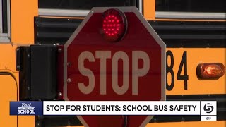 Authorities are urging drivers to use caution around school buses to keep kids safe