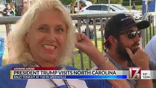 Crowds gather in Greenville ahead of rally with Trump and Pence