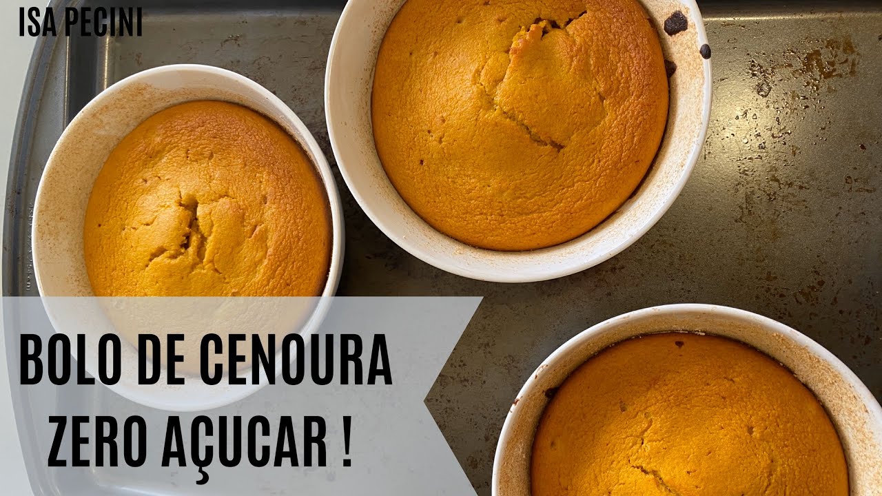 BOLO DE CENOURA ZERO AÇÚCAR, GLÚTEN, LACTOSE !