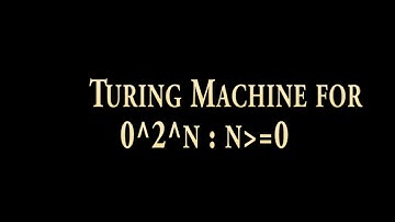 Example of Turing machine for 0^2^n where n greater than equal to 0