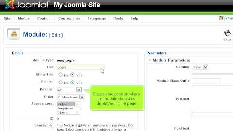 Joomla - CMS - Login Module