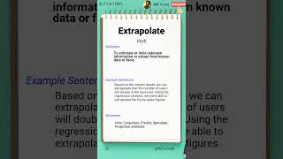 Extrapolate   IELTS & TOEFL Vocabulary Daily #ielts #toefl