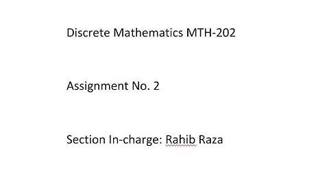 MTH202 assignment solution in charge Rahib Raza