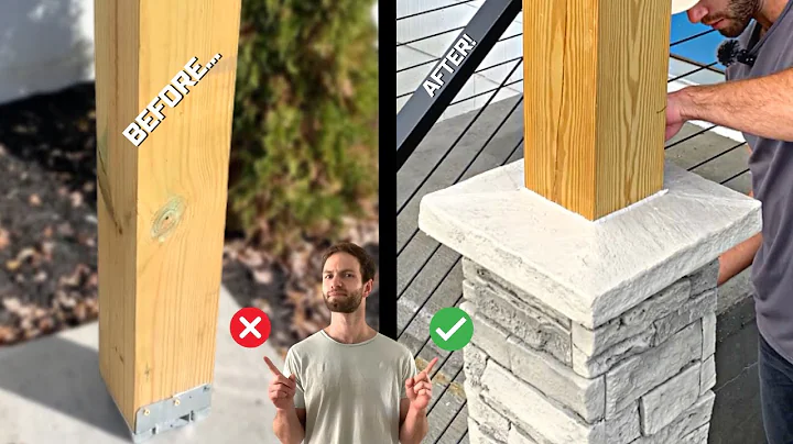 How to UPGRADE Boring Wood Posts (Genstone Pillar / Column Wrap Installation - Easy & DIY Friendly!)