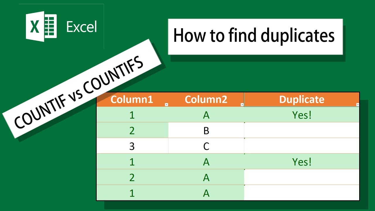 how-to-find-duplicates-on-multiple-columns-microsoft-excel-2016-youtube
