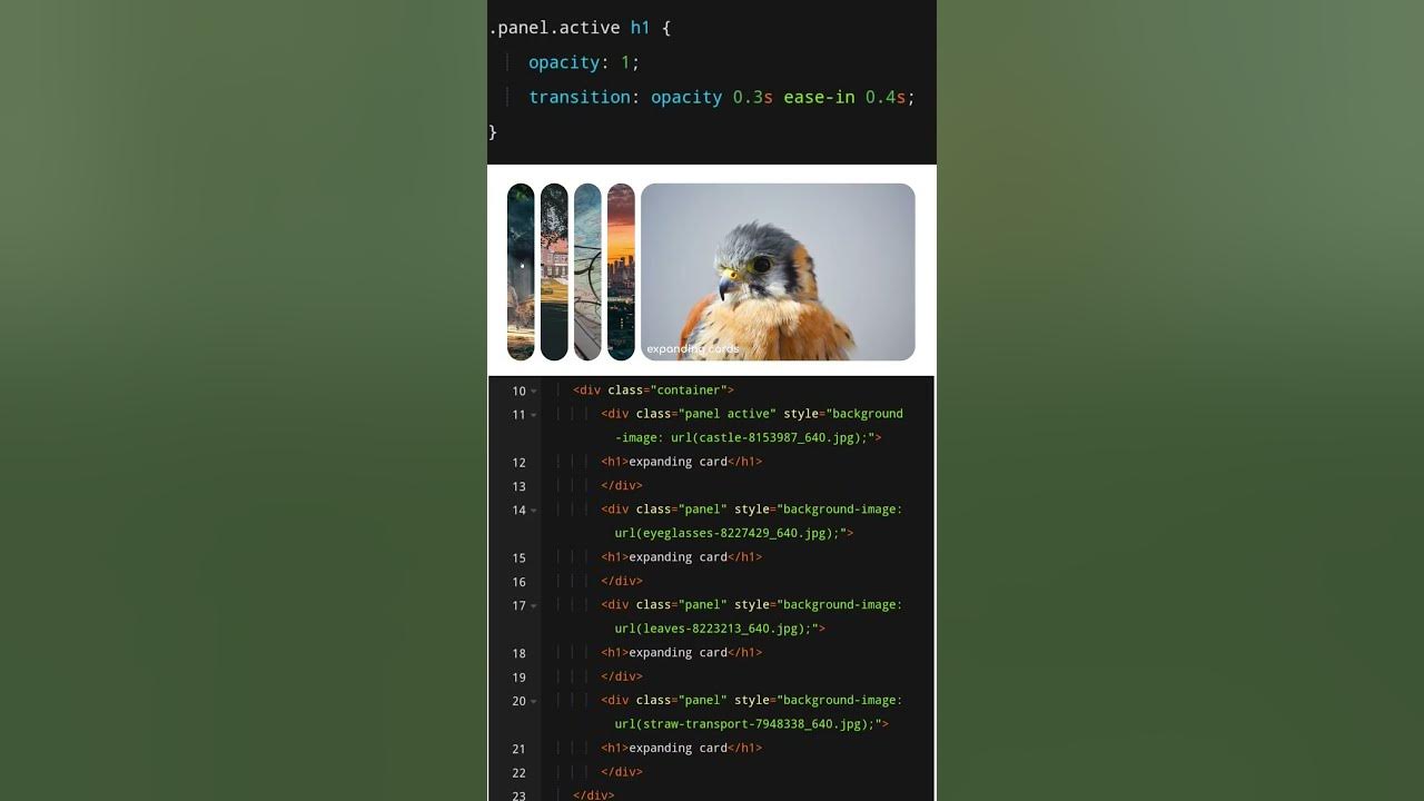 how to make Expanding card using html & css | @codebrowser #shorts # ...