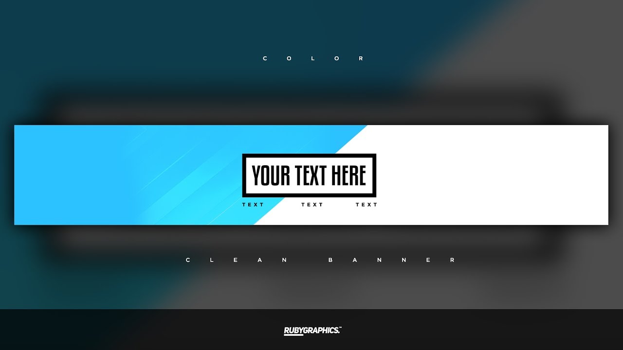 Free Gfx Free Photoshop Banner Template Clean 2d Custom Colors Banner Design Youtube