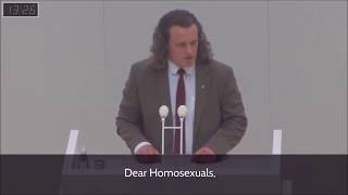 Штефен Кёнигер. Немецкий парламент. Дорогие гомосексуалисты, дорогие лесбиянки, дорогие...