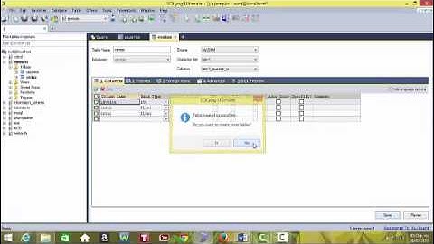 Crear base de datos en SqlYog