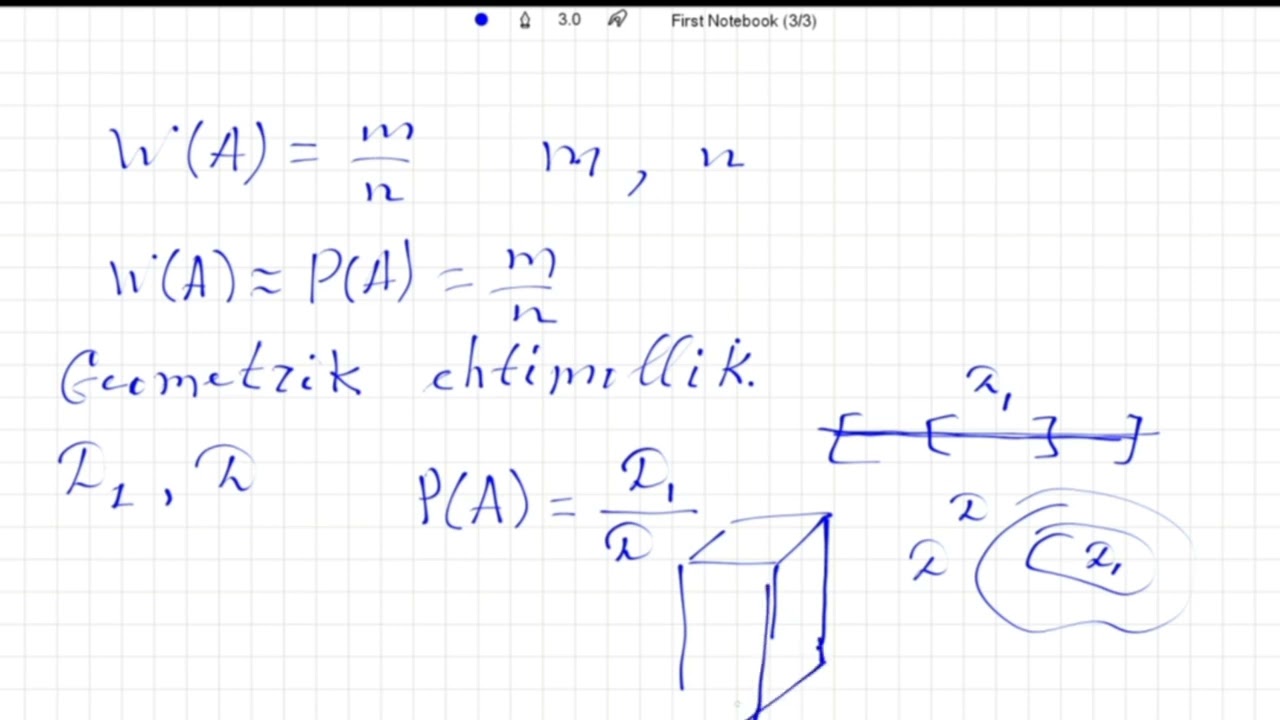 Ehtimollikning klassik ta'rifi va geometrik ehtimolliklarga doir misollar#math#$$$