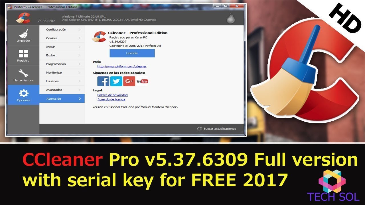 working serial number for ccleaner pro