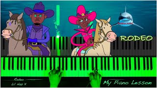 Lil Nas X, Cardi B - Rodeo Easy Piano Played with a Pencil (You Should Try)