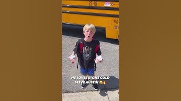 Thumbnail of Little man is the biggest Stone Cold Steve Austin fan 😂👏 #shorts