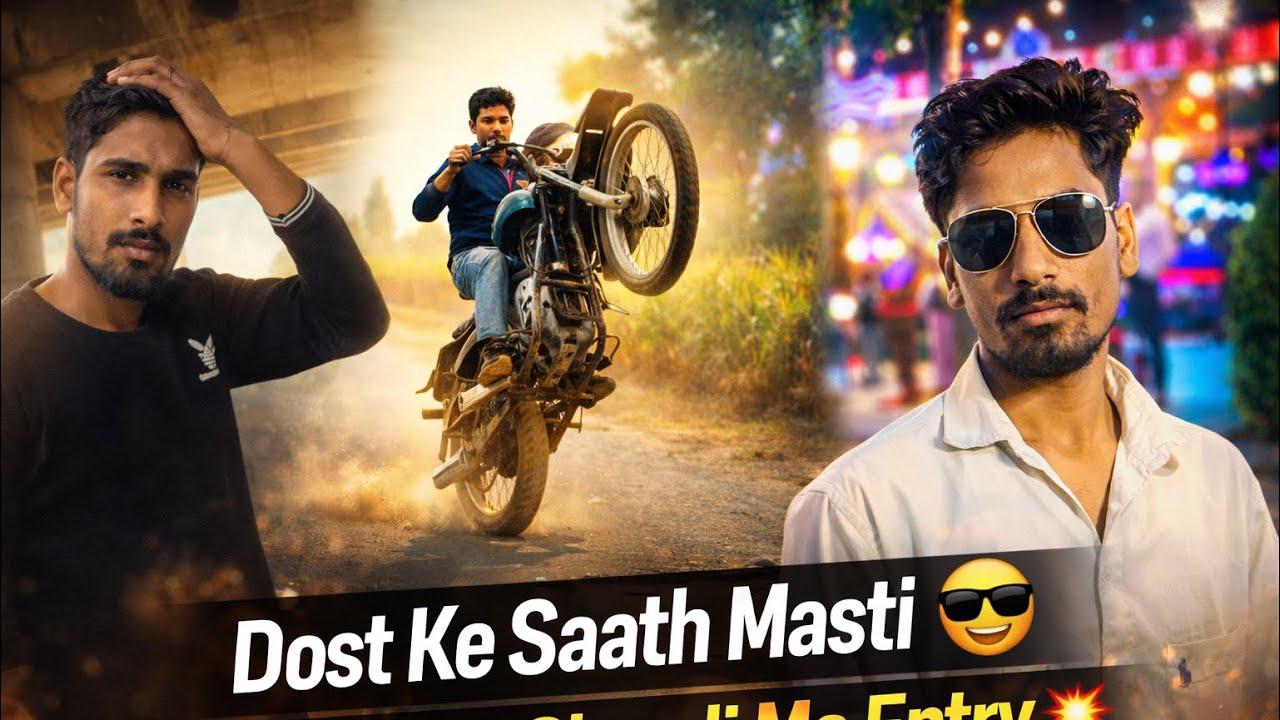 Dost Ke Saath Side Par Masti 😎… fir Shaadi Me Entry Ka Scene 🔥