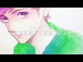 DAISOの水彩色鉛筆と水筆使ってみた。(らくがき)