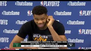 Giannis admits Kevin Durant is the best player in the world 👀 Bucks vs Nets Game 5