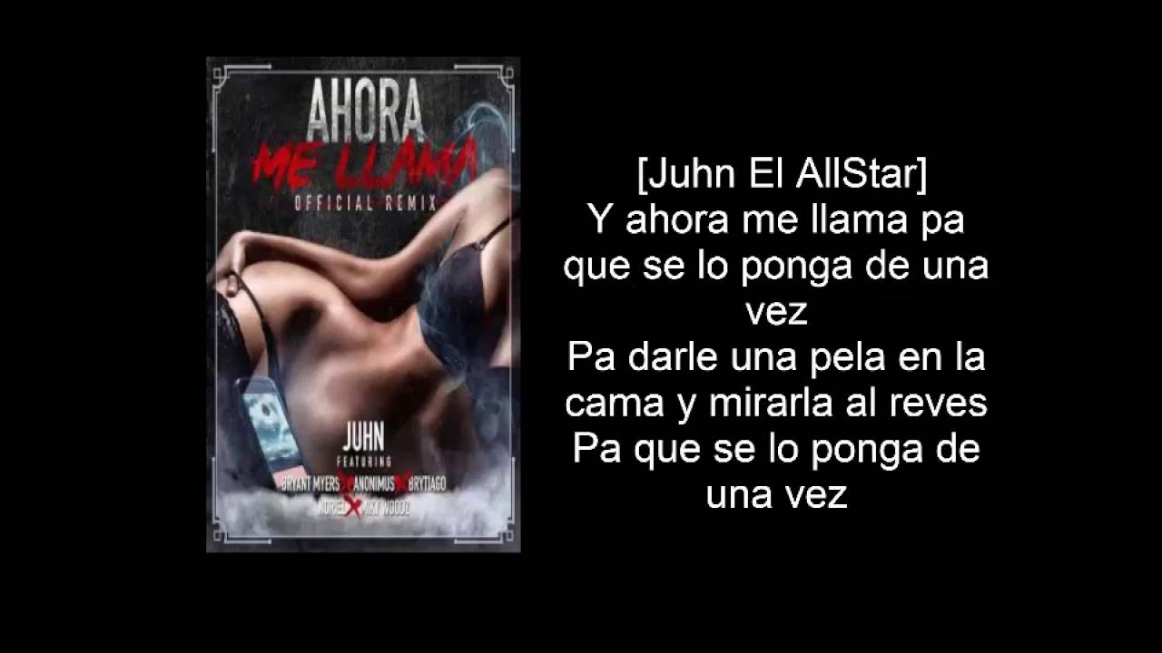 ahora me llama remix (letra) - YouTube
