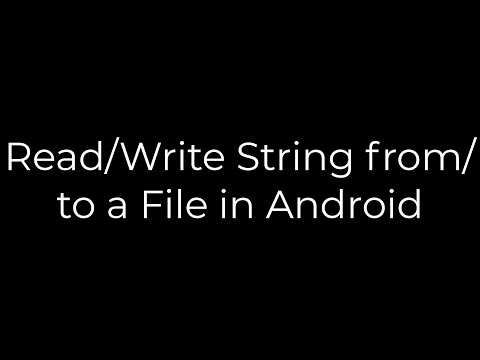Java :Read/Write String from/to a File in Android(5solution)