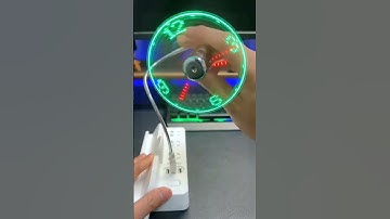 USB Fan of holographic clock display  Link in comments!#linkinbio