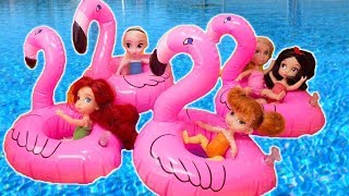 ⛱ 3 MINI CHALLENGES AND GAMES in the POOL! ►  Novels of toys and dolls