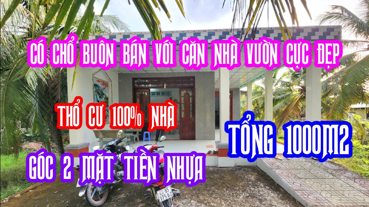 MS:24541 Full thổ cư căn nhà vườn đẹp khỏi chê góc 2 mặt tiền huyện lộ 35 - Tổng 1000m2 sum túc.