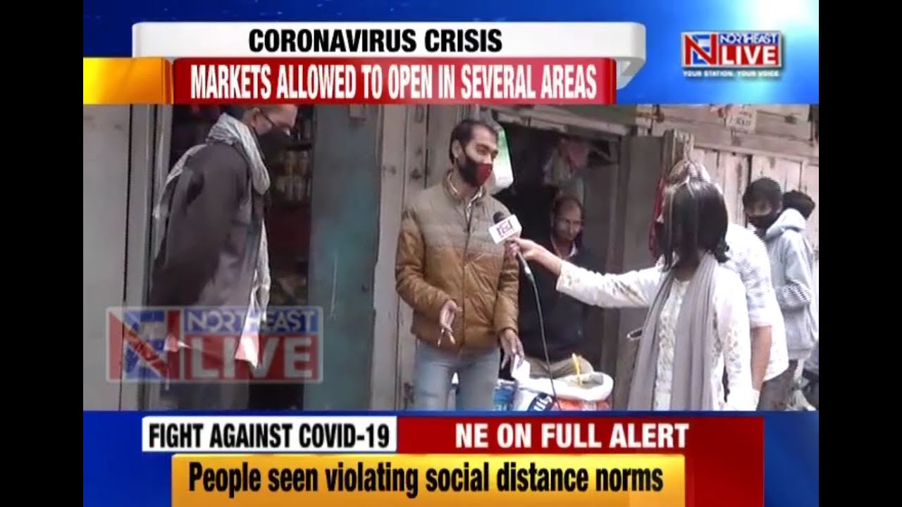 Violating Social Distancing Norms People Rush To Buy Essentials In