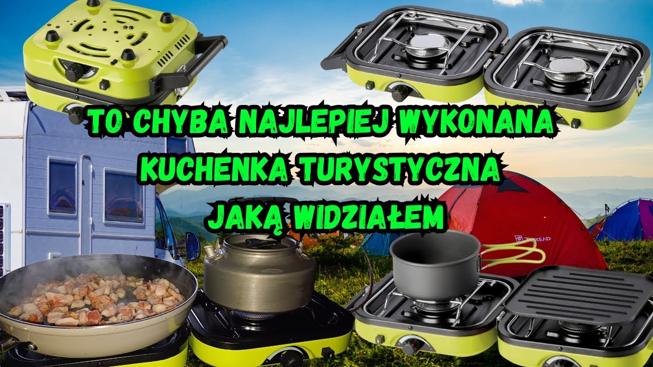 Kuchenka turystyczna na kemping lub pole namiotowe, idealna na podróże.