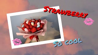 Бюджетный букет из клубники за 160 рублей | STRAWBERRY | Съедобный букет | Букет из ягод