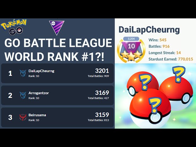 I made it to Ranked 148 for GO BATTLE LEAGUE RANKINGS
