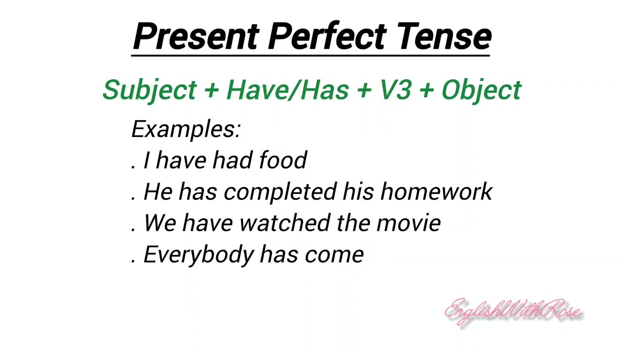 Present Perfect Tense in English | Hindi Explanation | English Grammar
