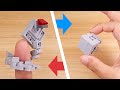How to build LEGO brick micro transformer mech MOC - Cubra