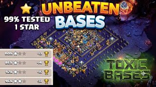 TOXIC 99 TESTED 1 STAR MACHINE INSANE DEFENSE TH18 WAR BASES BEST LAYOUT OF CLASH OF CLAN