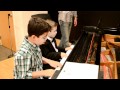 Ethan Bortnick and Brandon play "Piano Man"
