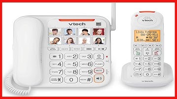 VTech SN5147 Amplified Corded/Cordless Senior Phone with Answering Machine, Call Blocking