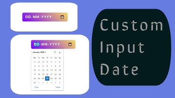 Simple Custom Input Date With HTML And CSS