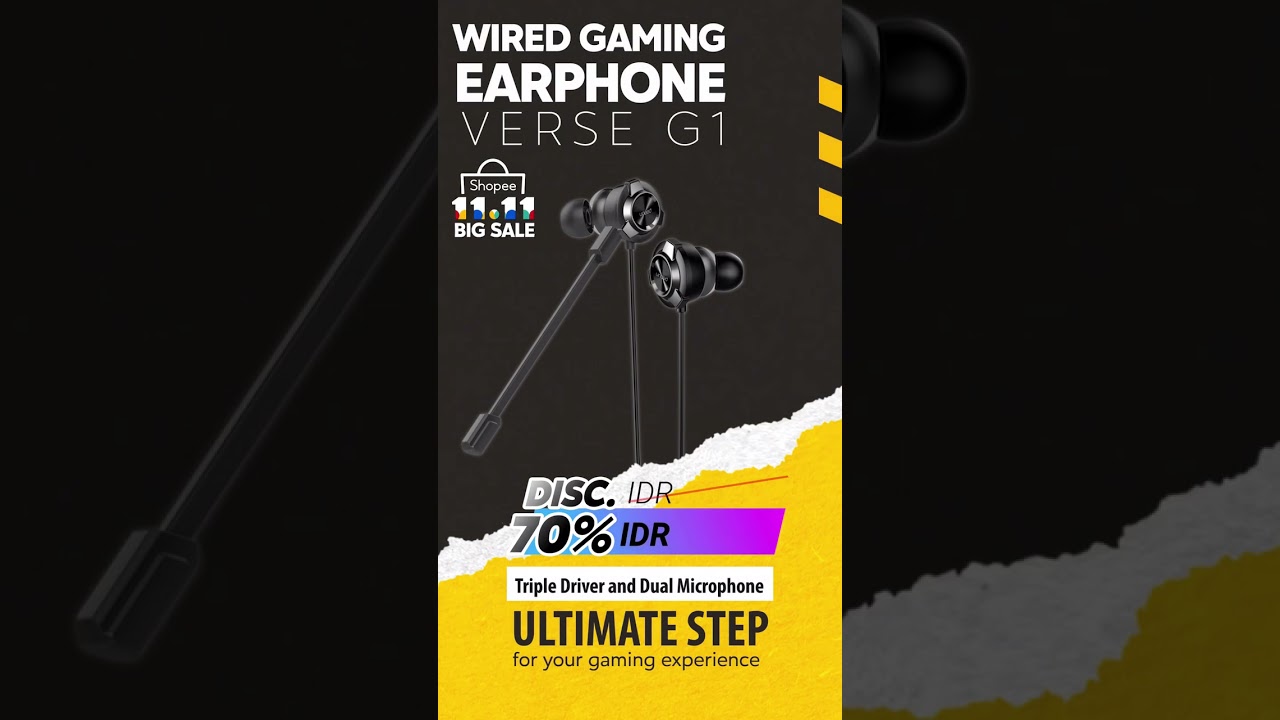 BEST EARPHONE FOR GAMING TURUN HARGA DI SHOPEE 11.11??!!!😱😱