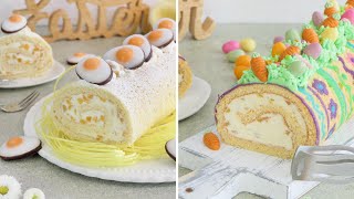 Gelingsichere Biskuitrollen | LUFTIG & LOCKER | zwei Dekor-Varianten für Ostern ?