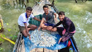 অনেকদিন পর বন্ধুর সঙ্গে খয়রাজাল নিয়ে মাতলা নদীতে মাছ ধরতে গেলাম@SUNDARBANCIRCLE-dx9gg