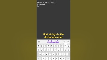 Sort strings in the dictionary order in C programming by Ahvi official coding.