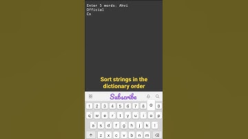Sort strings in the dictionary order in C programming by Ahvi official coding.