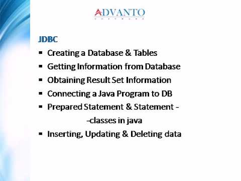 JAVA Training in Pune Course Content Advanto Software