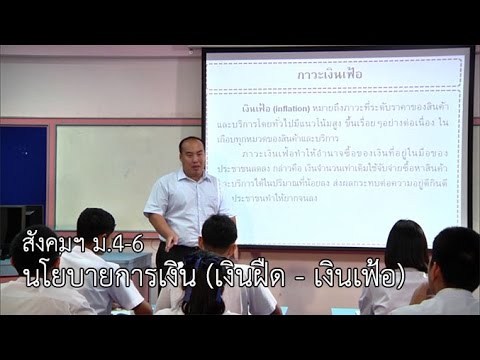 สังคมฯ ม.4-6 นโยบายการเงิน (เงินฝืด - เงินเฟ้อ) ครูเอกภพ พรหมสุทธิรักษ์
