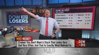 Jim Cramer expects many of last year s Dow laggards to keep struggling in 2022