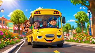 Wheels on the Bus Adventure 🌈 | Kids Songs | Colorful 3D Cartoon 