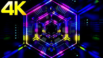 4K OLED Hexagon Fast Moving Metallic Color Screensaver Video Motion  Background Video Loop No sound