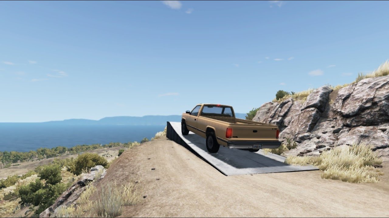 Cars Falling Into giant pit - BeamNG.Drive