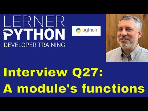 Python interview question #27: Finding a module's functions