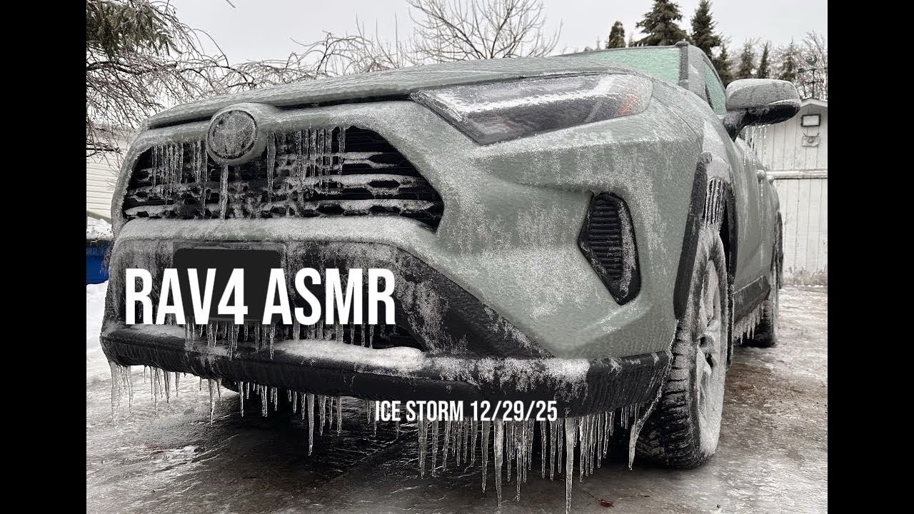 LoFi ASMR - Ice Storm 12/29/25 - Tapping/Scratching Ice Covered Rav4 | Crunchy Ice/Snow - No Talking